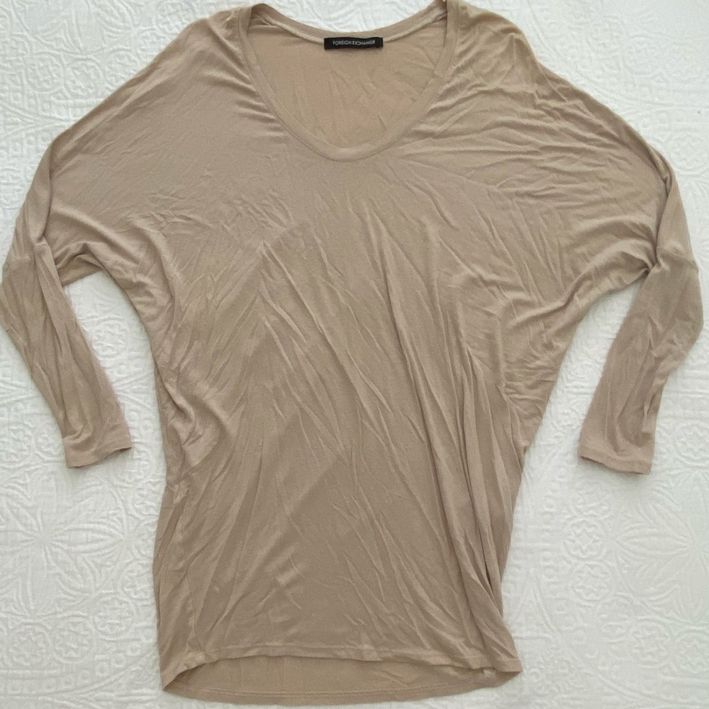 Foreign Exchange Tan Long Sleeve